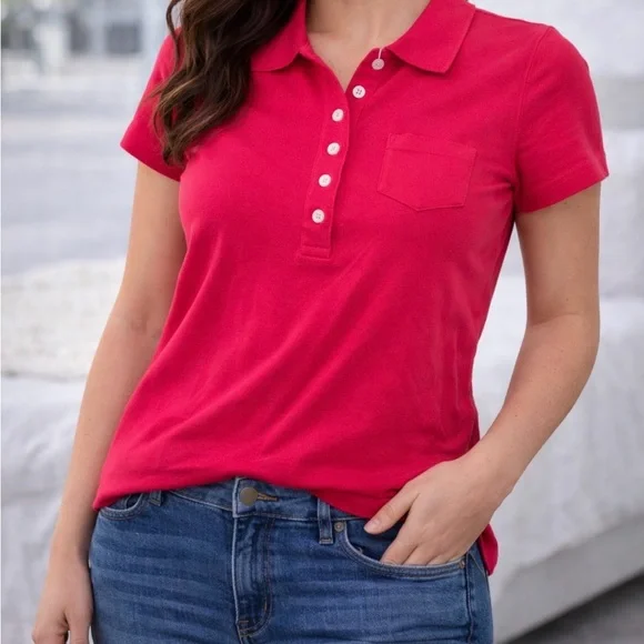 Gap Fit Pink‎ Short Sleeve Collared Polo Shirt Size XS - Picture 2 of 5